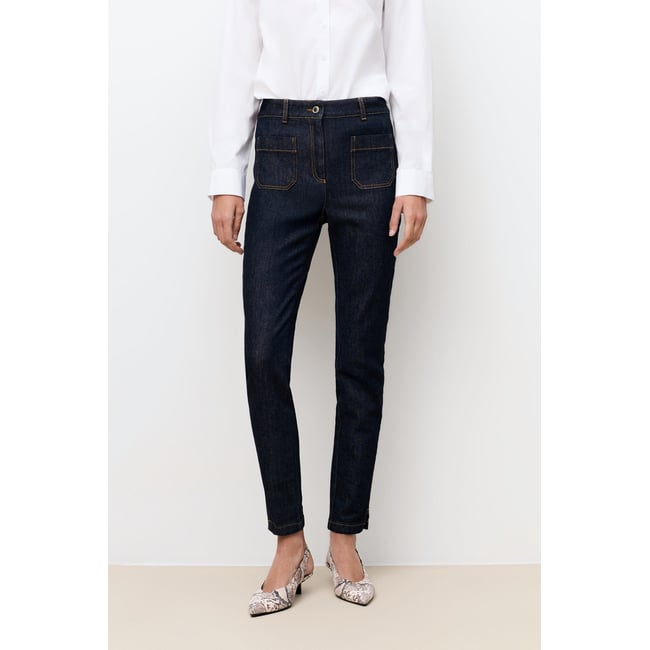 Pantalon slim élégant POMMYDENIM denim brut <span itemprop=