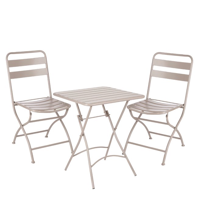 Ensemble bistro de jardin Evita Brun brun <span itemprop=