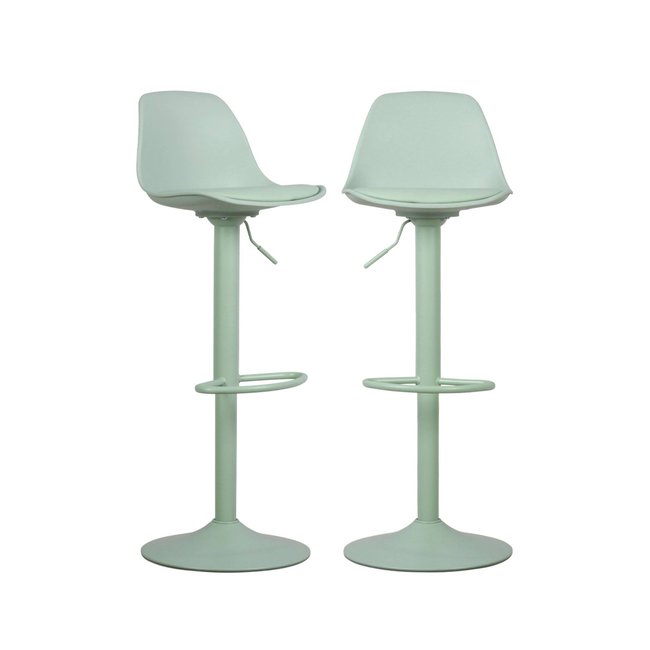 Tabouret de bar réglable simili cuir 61,5/83,5cm (lot de 2) NOAH - SWEEEK