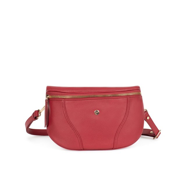 Sac banane  ANDRÉA rouge foncé <span itemprop=