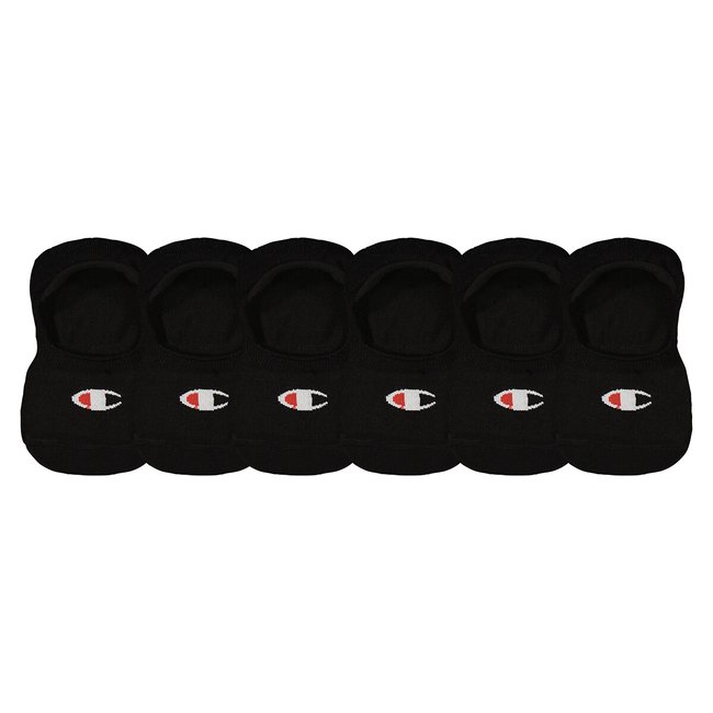 Lot de 6 paires de chaussettes invisibles noir <span itemprop=