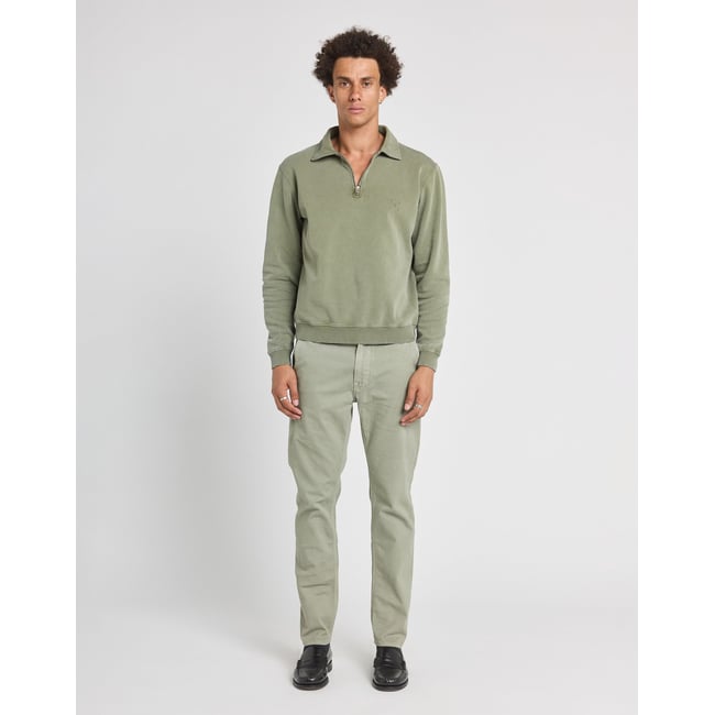 SWEAT ZIP LEAF vert pale <span itemprop=
