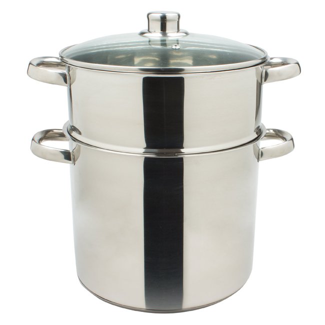 Couscoussier inox 28 cm 15 litres argent <span itemprop=