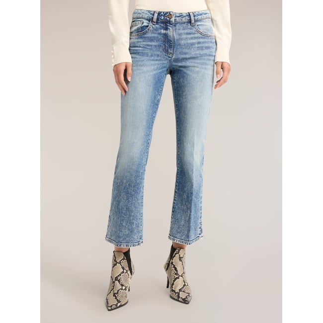 Jean kick flare stone washed light - blue <span itemprop=