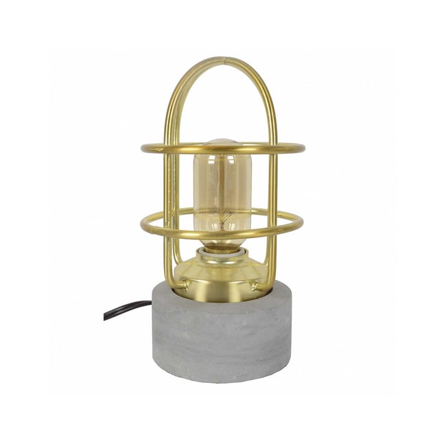 Lampe à poser en métal et verre, PERNEF Couleur doré <span itemprop=
