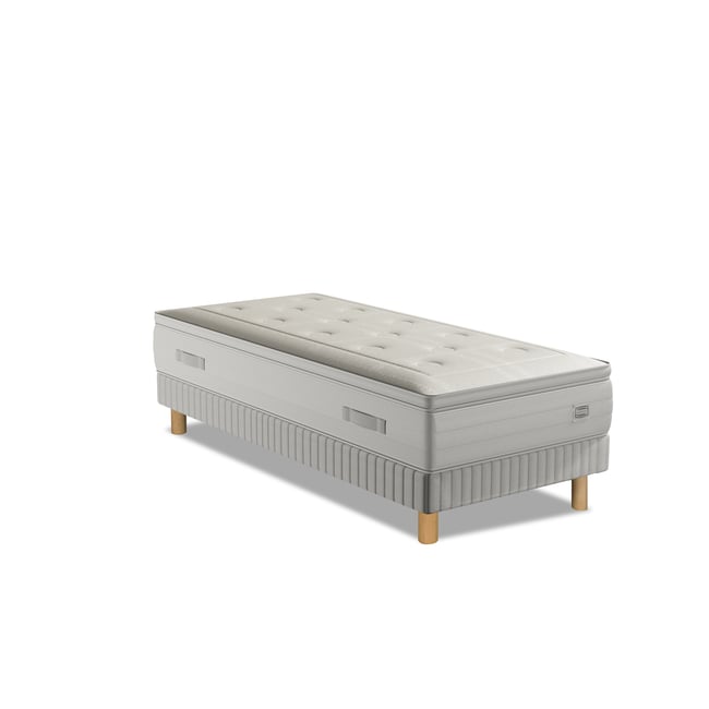 Ens REFLEXION 180x200 matelas H33 Hybride, ferme, 2 sommiers Couleur blanc <span itemprop=