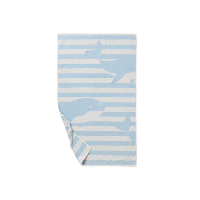 Drap de bain coton bio TYBALT ciel <span itemprop=