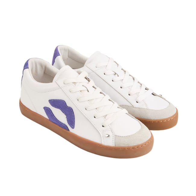 Baskets En Cuir Colette Violet v002227 <span itemprop=