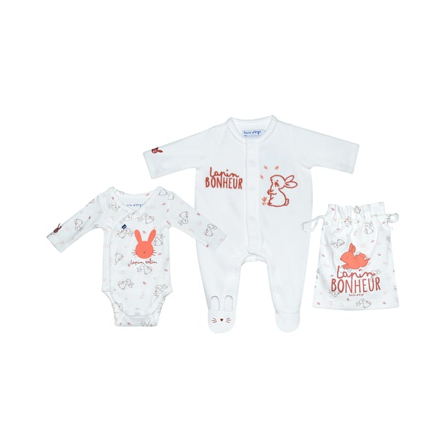 Set naissance lheo maille naissance beige <span itemprop=