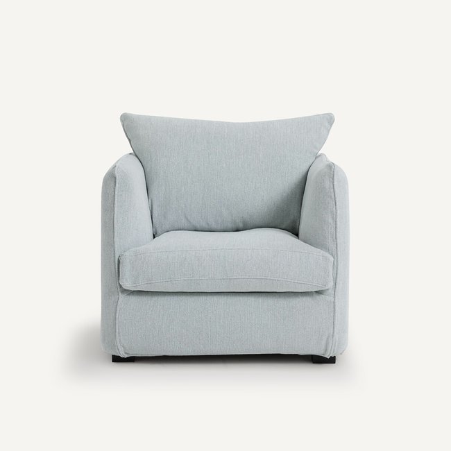 Sillón de algodón de rizo reciclado, Néo Chiquito azul hielo <span itemprop=