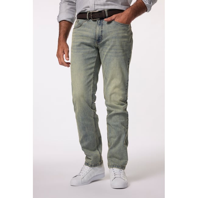 Jean, coupe Straight Fit 5 poches bleu jean <span itemprop=
