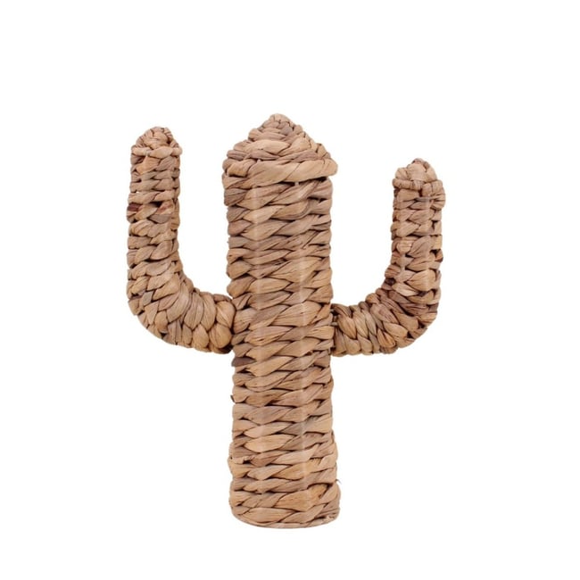 Cactus en fibres naturelles 35cm Couleur naturel <span itemprop=