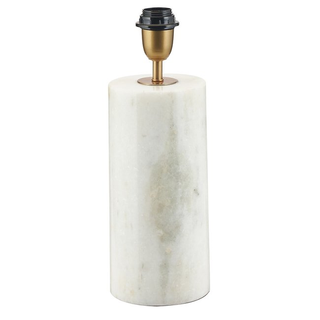Marble Cylindrical Table Lamp Base, white, SO'HOME