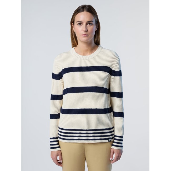 Pull côtelé rayé combinaison 1 <span itemprop=