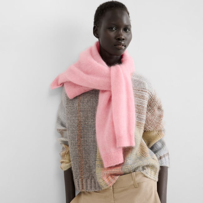 Pull avec laine mérinos, col rond et imprimé gris clair <span itemprop=