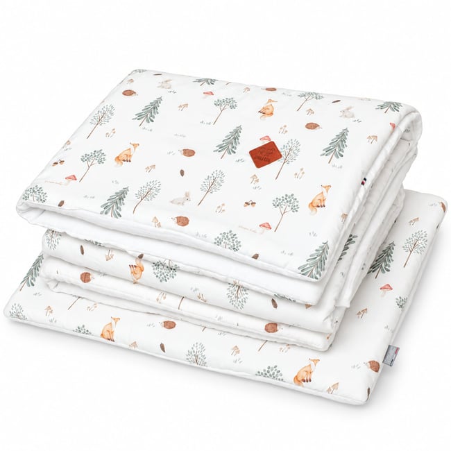 Couette et oreiller - prêt à dormir en satin de coton GALLINA Couleur écru <span itemprop=