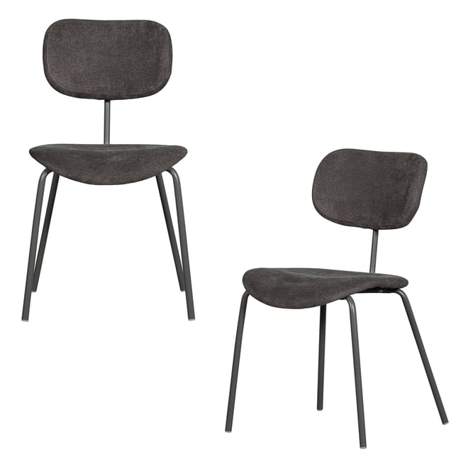 Lot de 2 chaises de table en polyester LINK - WOOOD