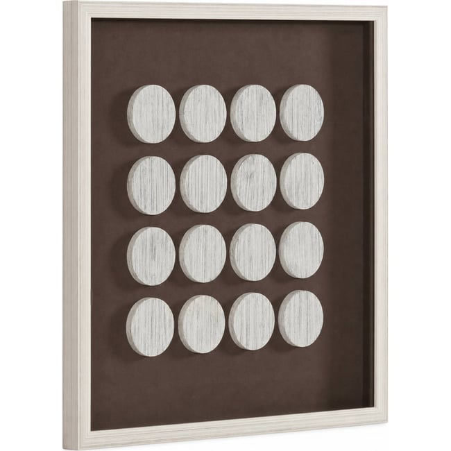 Tableau graphique en verre et bois Couleur blanc et marron <span itemprop=