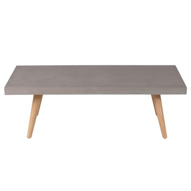 Table basse rectangulaire 120 cm Couleur gris brut <span itemprop=
