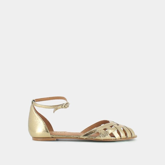 Sandales cuir Doo or craquelé <span itemprop=