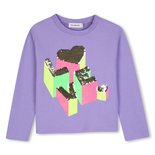 Tee-shirt manches longues violet tulip <span itemprop=