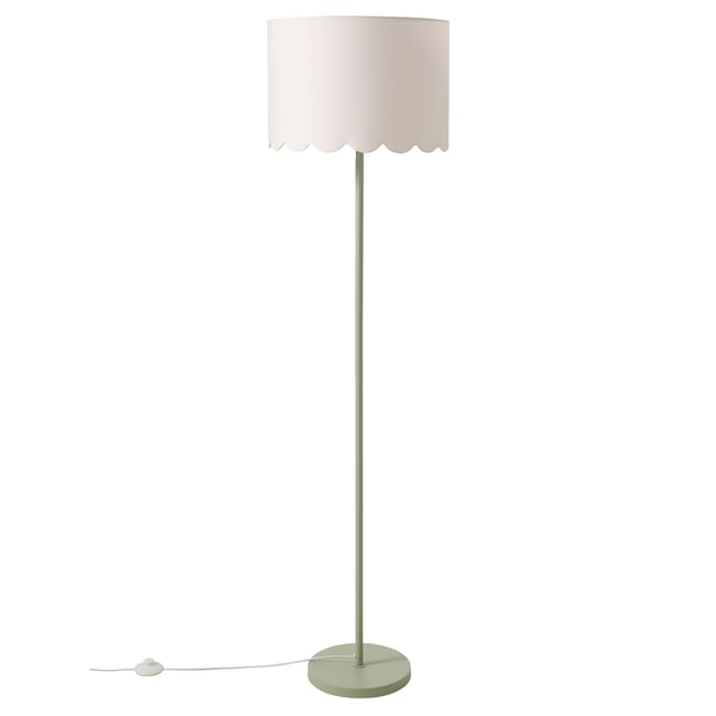 Lampadaire en métal Feston Couleur vert sauge <span itemprop=
