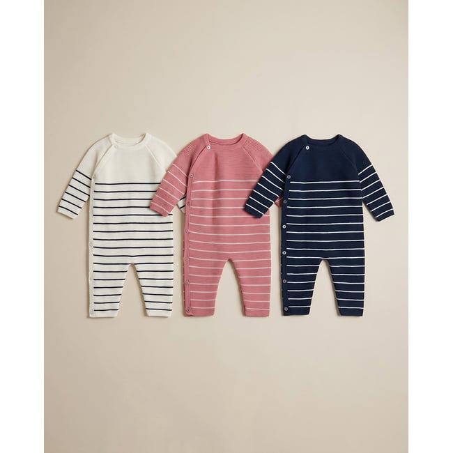 Combinaison bébé marinière - LA MANUFACTURE DE LAYETTE