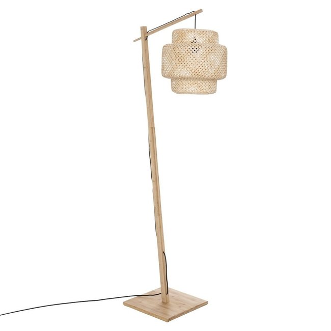Lampadaire arc Liby naturel H173 Couleur beige <span itemprop=