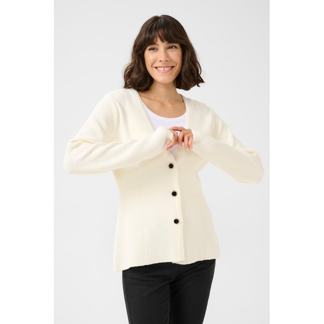 Knitted pullover coupe serré blanc <span itemprop=