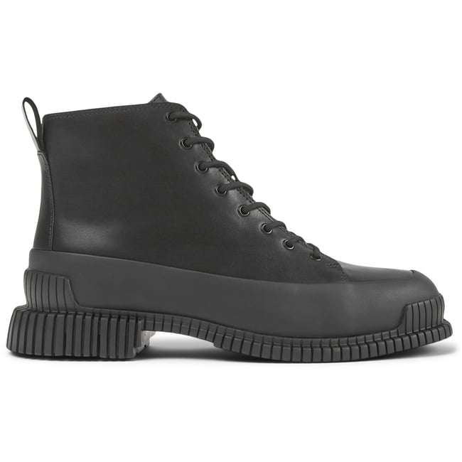 Bottines À Lacets Cuir Pix noir <span itemprop=