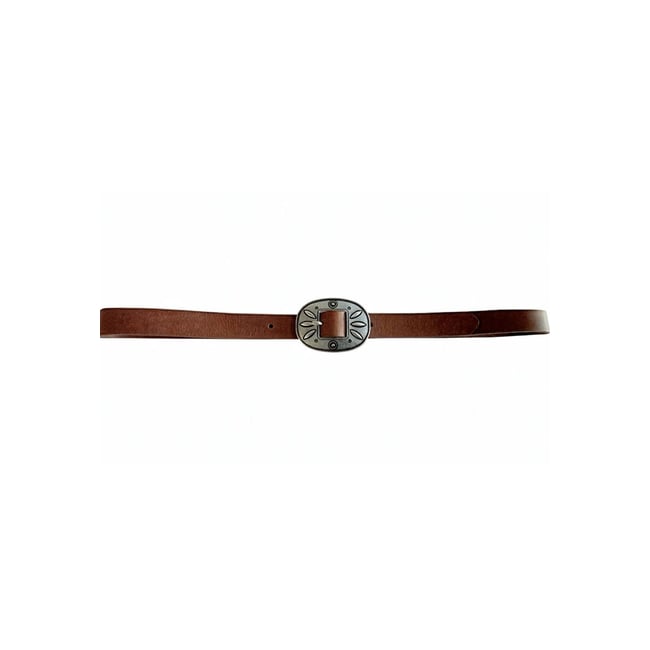 Ceinture boost femme en cuir à boucle western BOOST tabac <span itemprop=