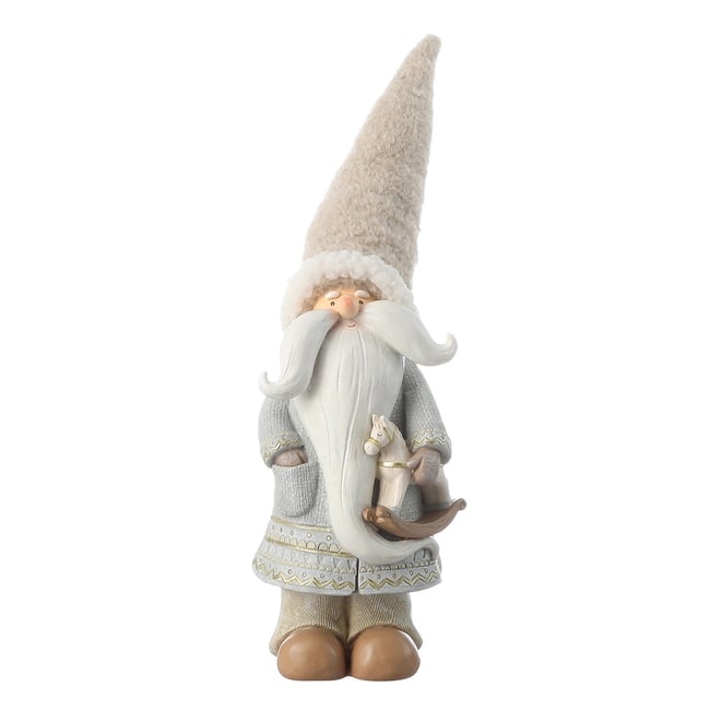 Figurine père noël décorative artificielle H45 PLAY Couleur gris <span itemprop=