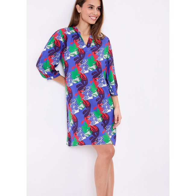 Robe imprimée ample fluide manches 3/4 OLYMPE - PRINCESSE NOMADE