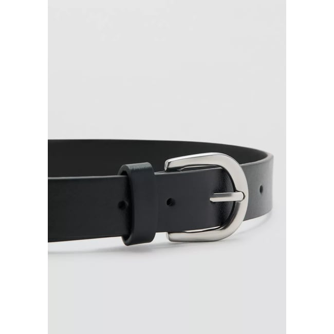 Ceinture simili-cuir noir <span itemprop=