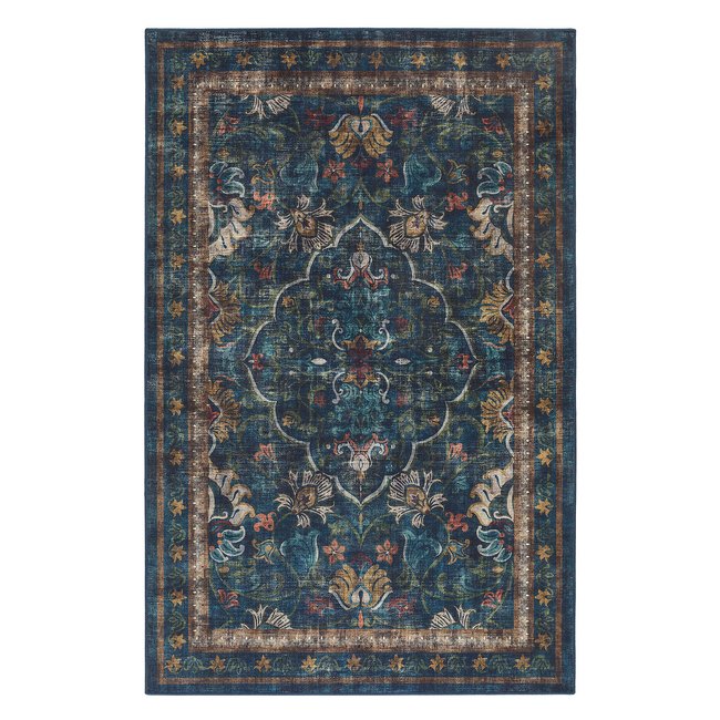 Midnight Paisley Eco-Washable Rug, multi-coloured, HUG RUG