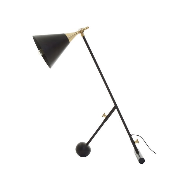 Marcon Black & Gold Contemporary Task Table Lamp, black, SO'HOME