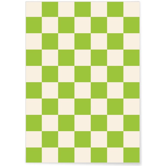 Affiche Damier Vert Couleur blanc <span itemprop=