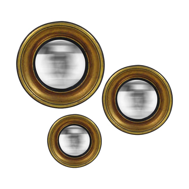 Lot de 3 miroirs ronds convexes 16, 19, 23cm - EMDE