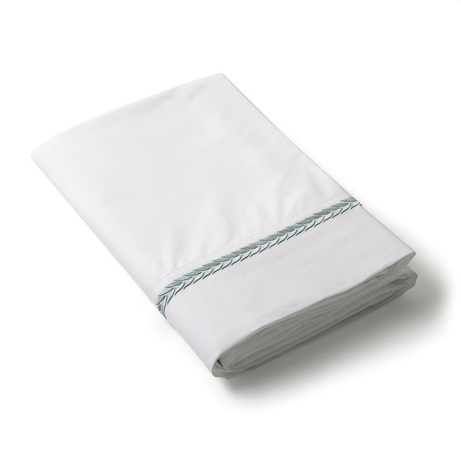 Drap Plat   Percale De Coton - EUCALYPTUS motifs <span itemprop=