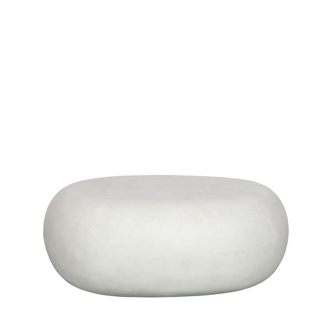 Table d'appoint en fibre d'argile PEBBLE Couleur blanc <span itemprop=