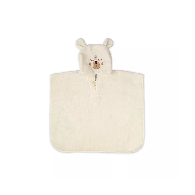 Poncho pur coton PETIT OURS angora <span itemprop=