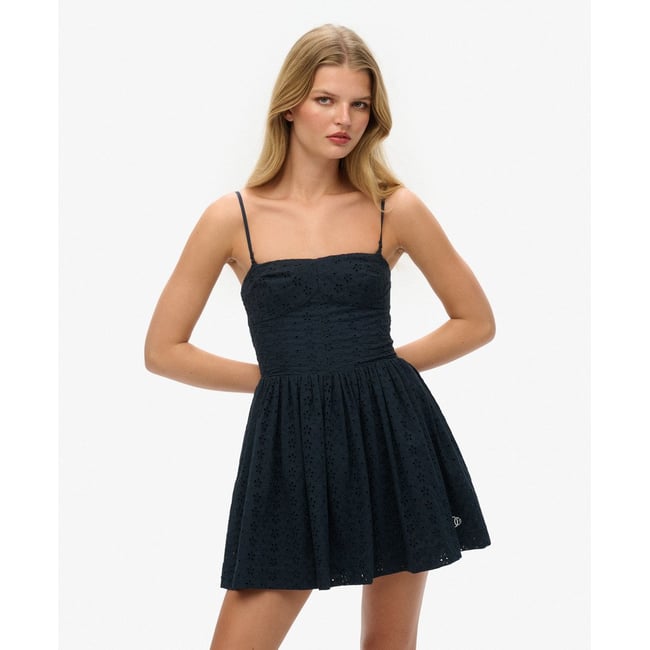 Robe caraco courte brodée - SUPERDRY