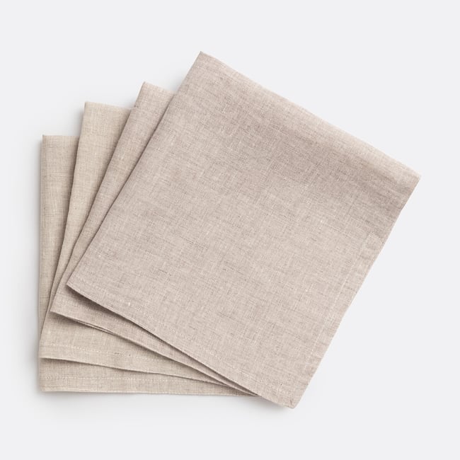 Lot de 4 serviettes de table lin lavé Victorine - LA REDOUTE INTERIEURS