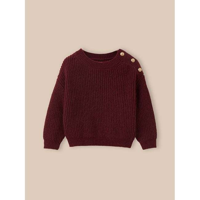 Pull élégant bordeaux <span itemprop=
