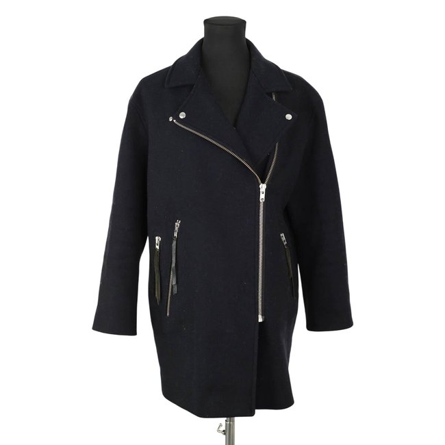 Manteau en laine - Très Bon État noir <span itemprop=