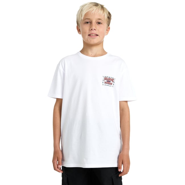 T shirt manches courtes DOUBLE SPREAD blanc white <span itemprop=