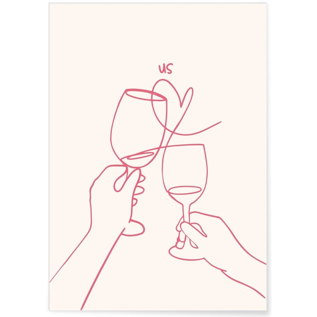 Affiche Toast à nous deux Couleur blanc <span itemprop=