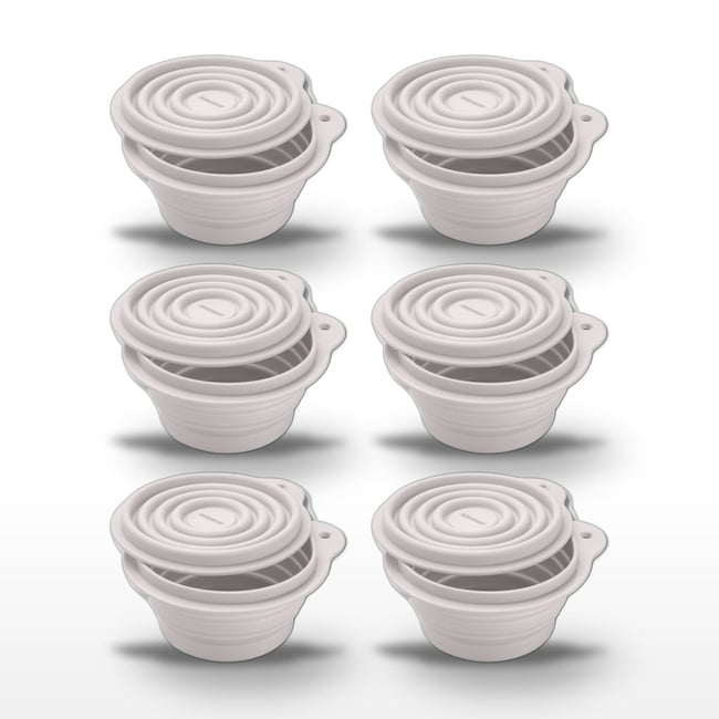 Lot de 6 lunch boxes 1,2 L avec 6 ustensiles de cuisine STORAGE blanc <span itemprop=