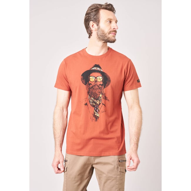 T-shirt homme imprimé crâne cowboy  CONQUEST - DEELUXE