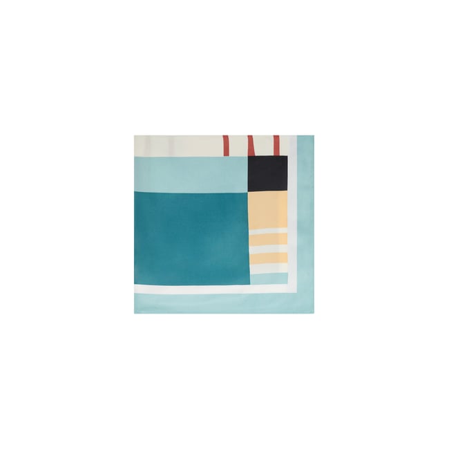 Foulard aspect soyeux LORELLA bleu gris <span itemprop=